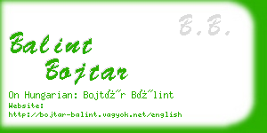 balint bojtar business card